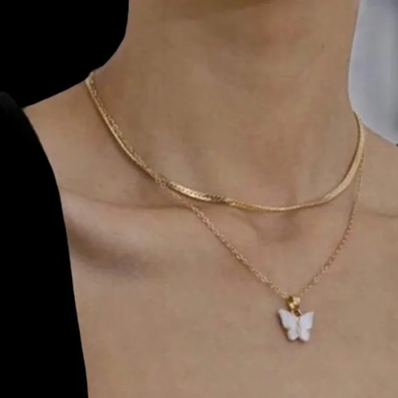 Necklace and earring set, butterfly - Picture 14 of 14